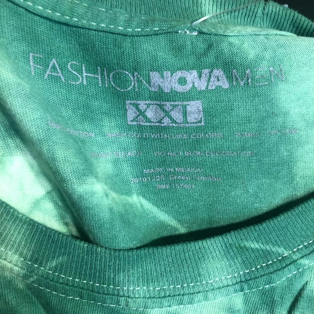 Fashion Nova Medicate Weed Short Sleeve Tee - Green/Combo Size XXL - Picture 4 of 10